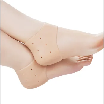 

Feet Care Socks 2PCS New Silicone Moisturizing Gel Heel Socks with hole Cracked Foot Skin Care Protectors / by dhl 200pair