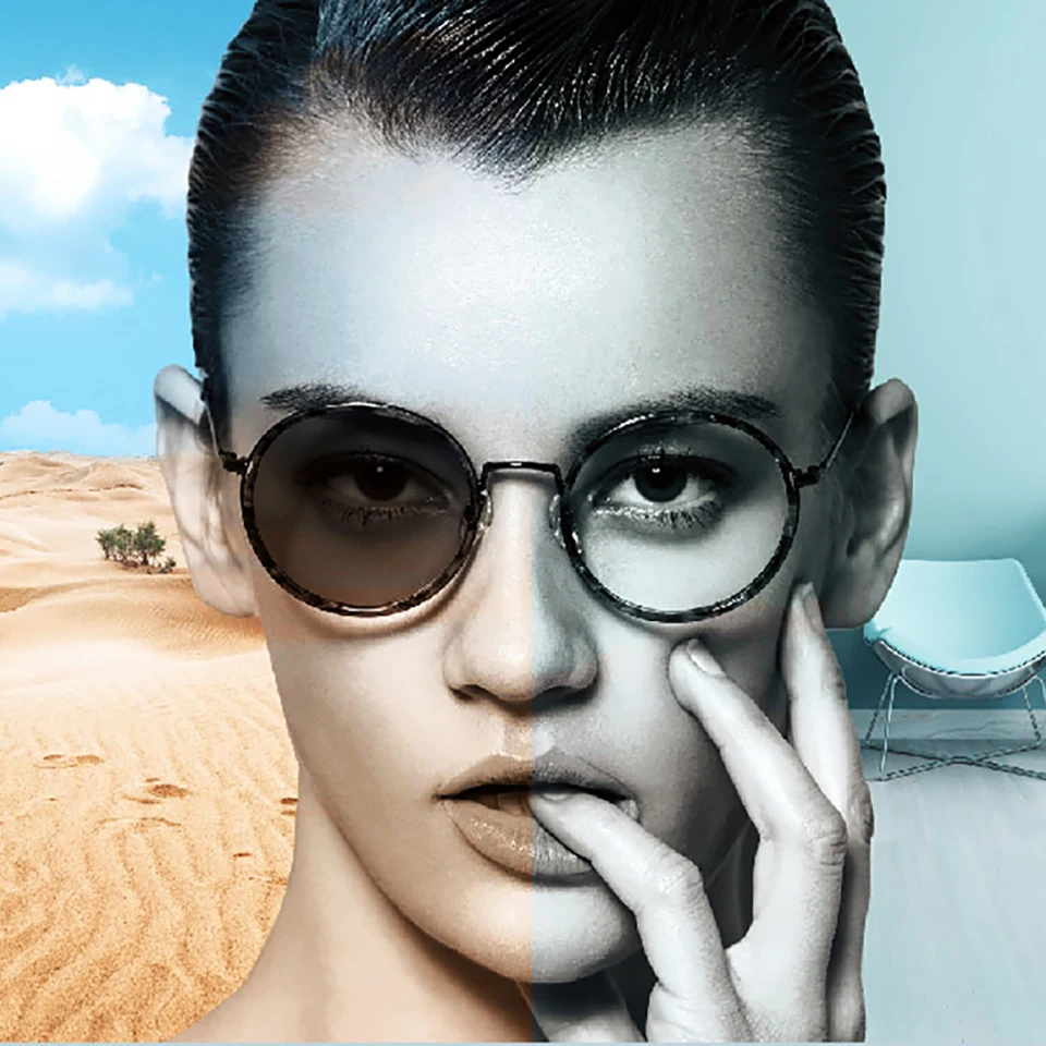

1.61 Index Transparent Photochromic Gray Or Brown Lens Unisex Optical Prescription Myopia Reading Glasses Lens Anti Blue Rays