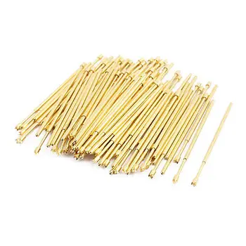 

100pcs PAL75-Q2 1.0mm Dia 33.4mm Length Metal Spring Pressure Test Probe Needle