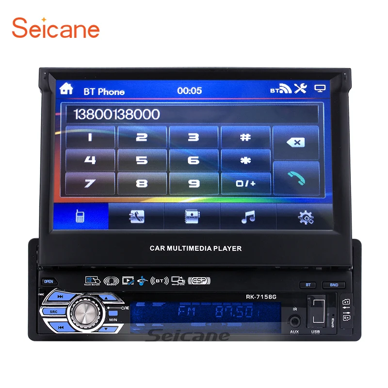 Seicane универсальный автомобильный радиоприемник 1 Din 7 дюймов GPS навигация