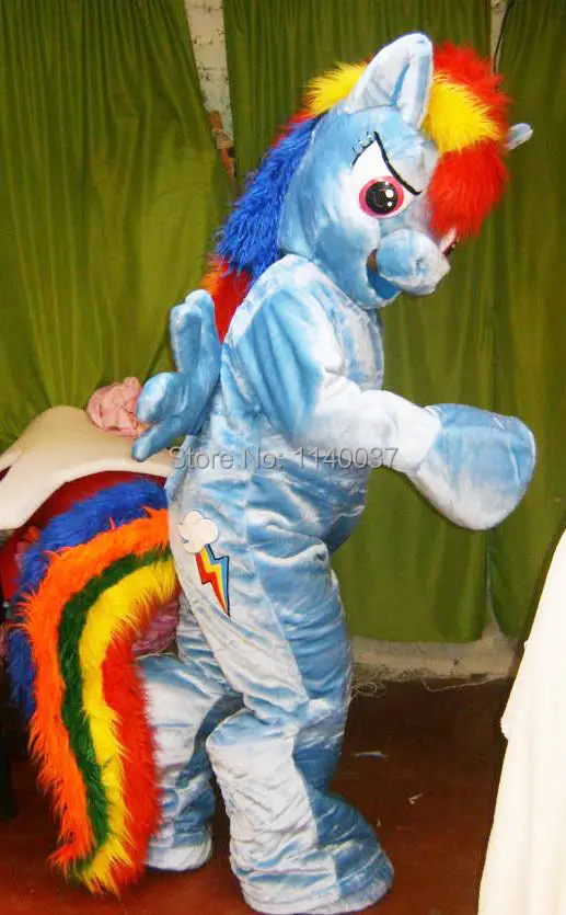 Rainbow Dash Mascot Costume Custom Fancy Costume Anime Cosplay Kit Mascotte Tema Fancy Dress Costume Di Carnevale