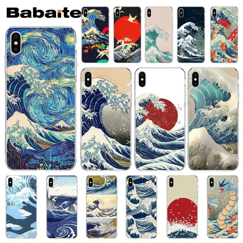 

Babaite Japanese Wave Art DIY Printing Drawing Phone Case cover Shell for iPhone X XS MAX 6 6S 7 7plus 8 8Plus 5 5S XR