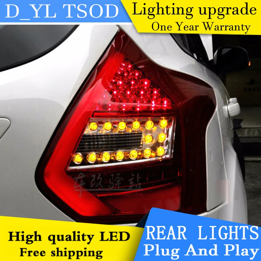 D_YL стайлинга автомобилей для Ford Focus 2 хвост светильник s 2012-2014 Фокус хэтчбек
