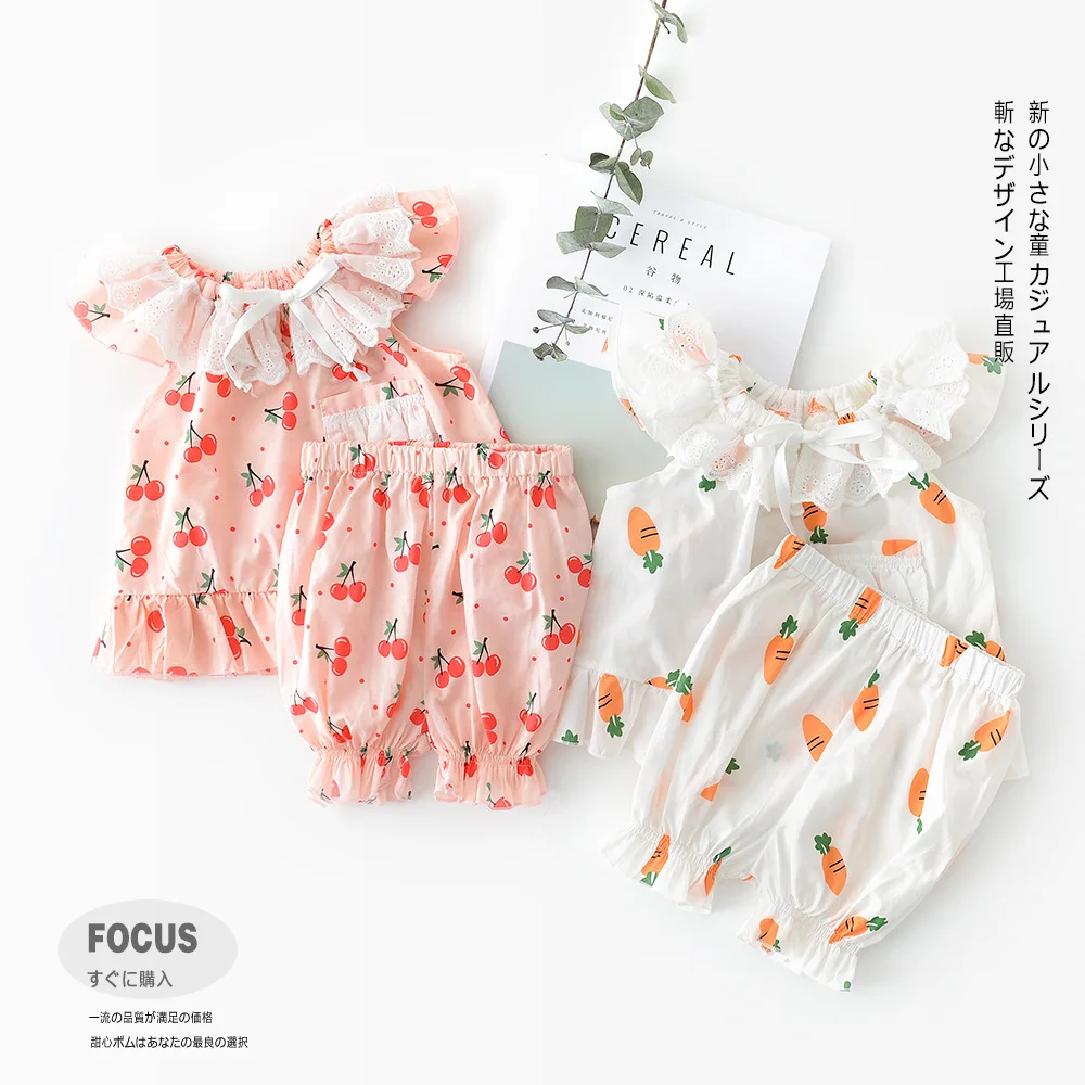 

New product high quality fashion cute style baby set boutique girl cotton clothes set