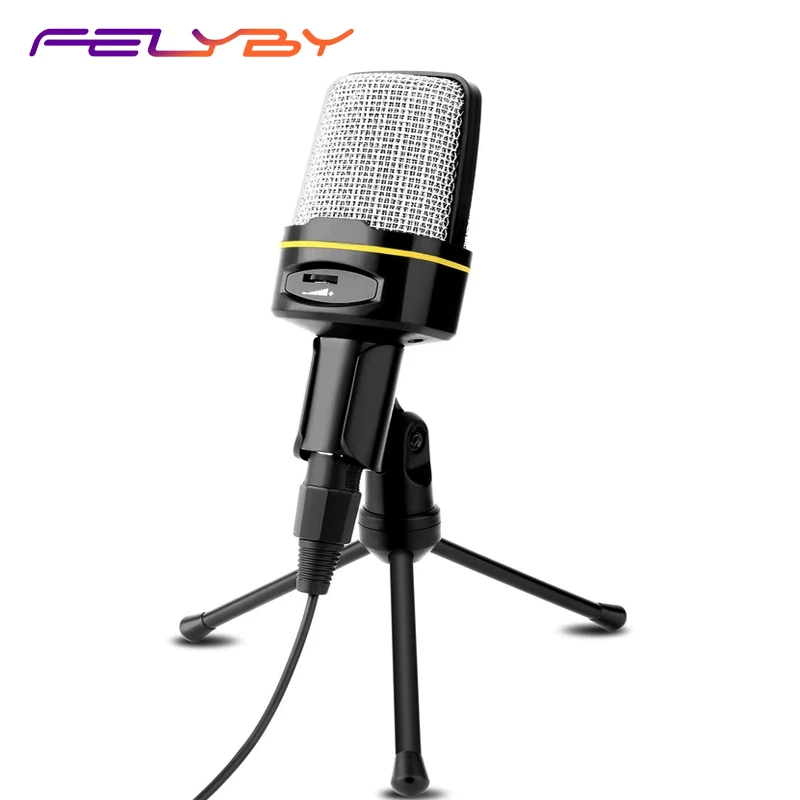 FELYBY конденсаторный микрофон SF-920 3 5 мм настольный с регулятором громкости и