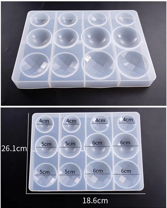 

Big/small Round Gem Crystal Epoxy Mold Cut Noodle Gem Resin Silicone Mold Handmade Pendant Jewelry Necklace Earring Accessory