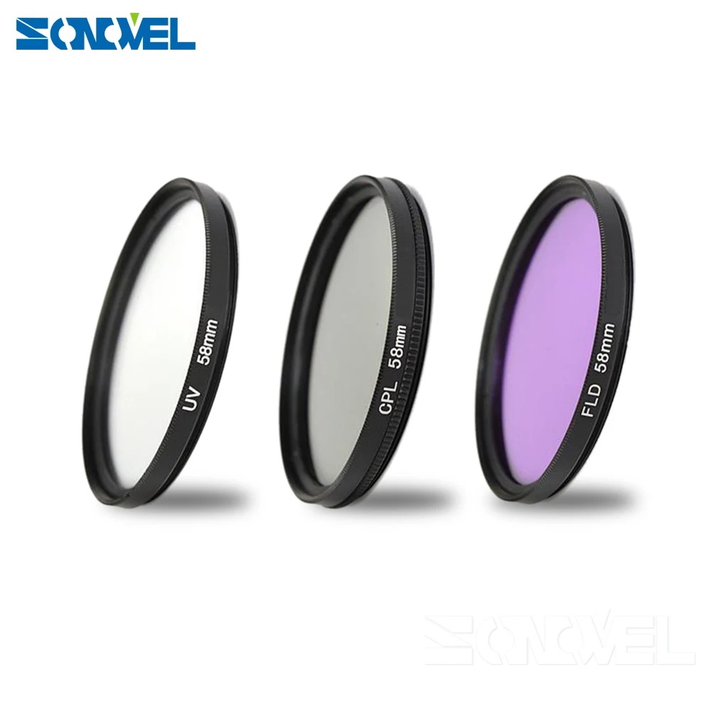 52mm UV FLD CPL Camera Lens Filter Kit set for Canon EOS M M1 M2 M3 M5 M6 M10 M100 with EF-M 55-200mm / 18-55mm | Электроника
