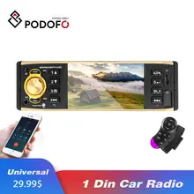 Podofo 4 ”Schermo TFT 1 Din Auto Radio Audio Stereo MP3 Auto Lettore Audio Bluetooth Con Telecamera Per La Retromarcia A Distanza controllo USB FM