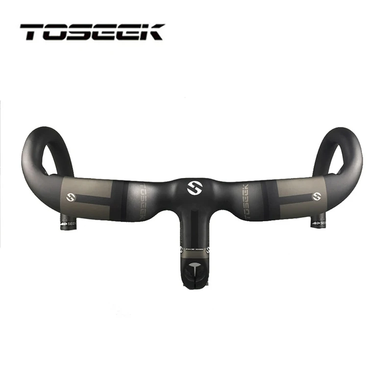 

TOSEEK Bicycle Carbon Handlebar Road Bike Bent Handlebars Matte Racing Handlebar Bicycles Spare Parts 28.6*400/420/440mm