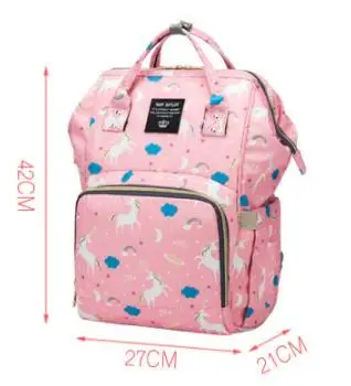 Розовый Прекрасный Мумия материнства подгузник мешок для пеленания ребенка рюкзак сумка под подгузники бутылка-органайзер кормления