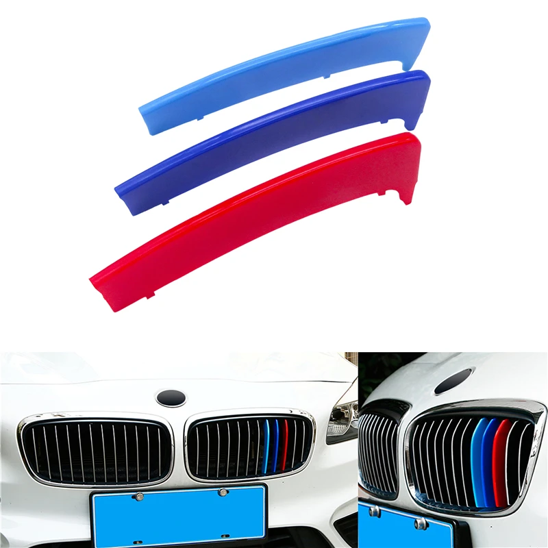 

Front Grille Trim Sport Strips Cover Power Performance Stickers For 2004-2011 E81 E82 E87 E88 116 118 120 130 For BMW 1 Series