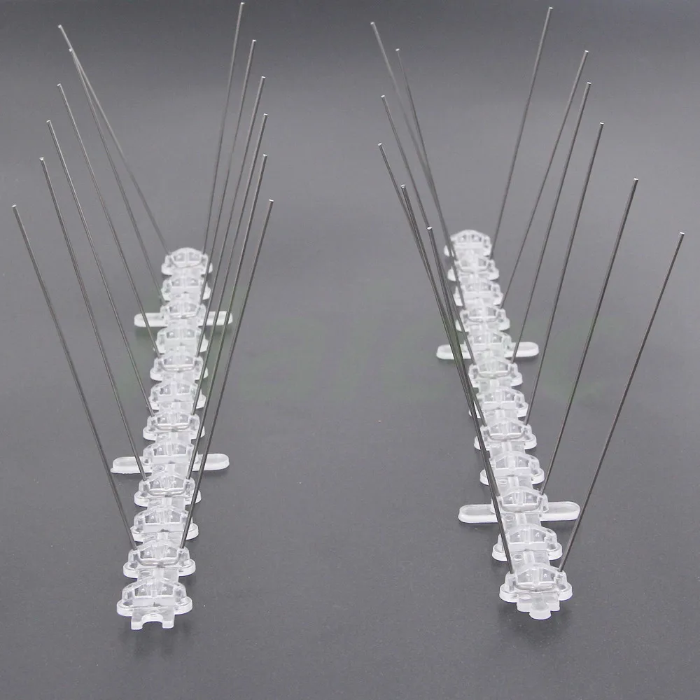 PCO  Stainless Steel Bird Spikes,  Anti Pigeon Pest Control Bat control Cat , Covers 3m, Set of 10
