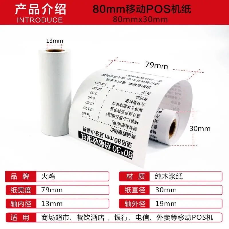 receipt paper width
