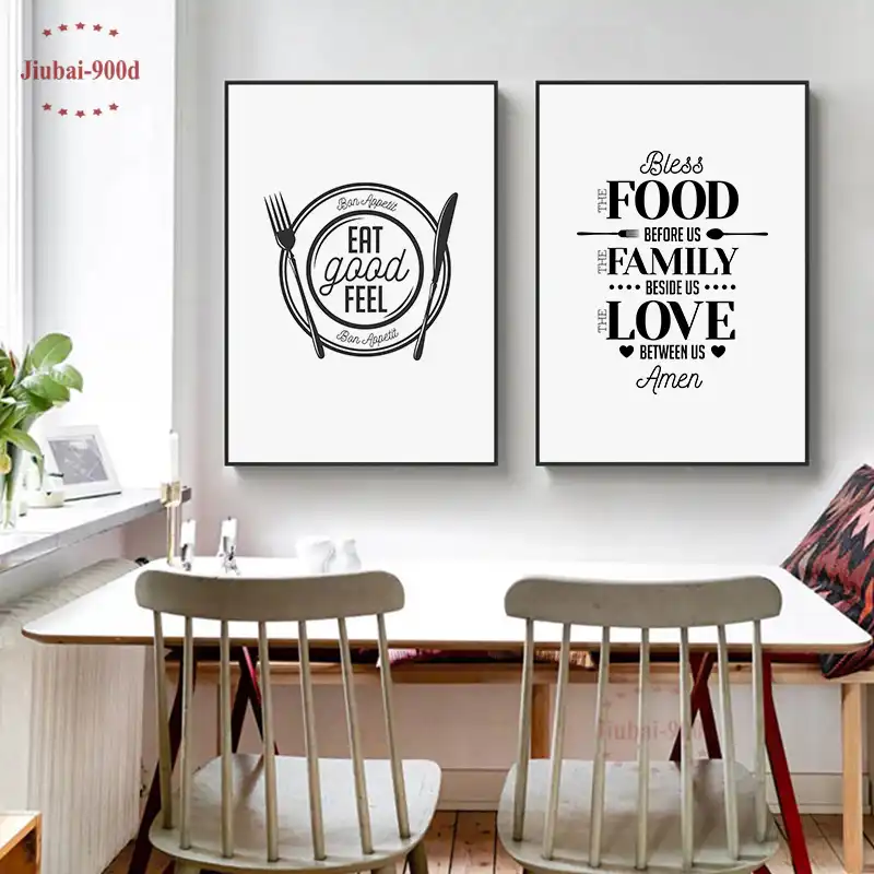 Decoracion De Cocina Cita De Comida Pintura En Lienzo