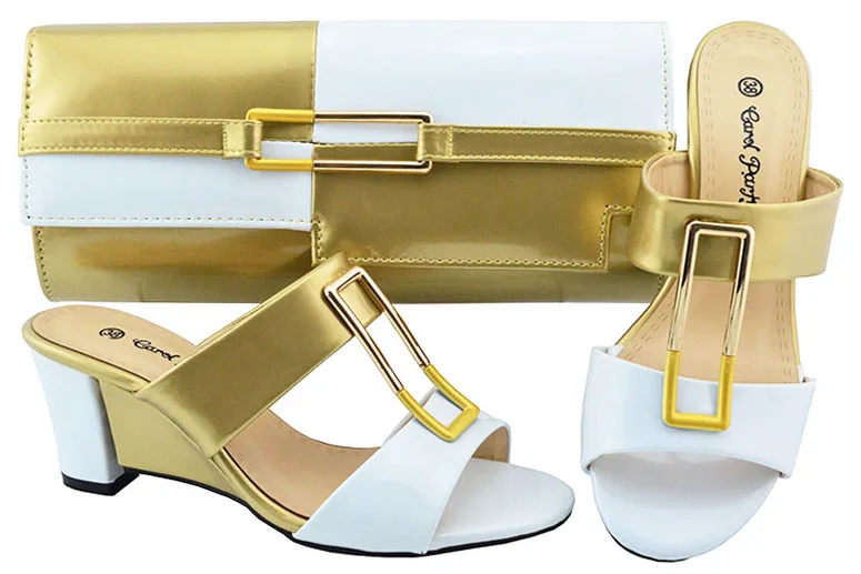 Cuñas 1 Partido Y Africanas Italianos 4 Bolsos Naranja Zapatos Mujeres Para 6 Los Tacón Con 7 Bolso Últimas Blanco Noche 3 Juego A 5 2 4TwEqXU