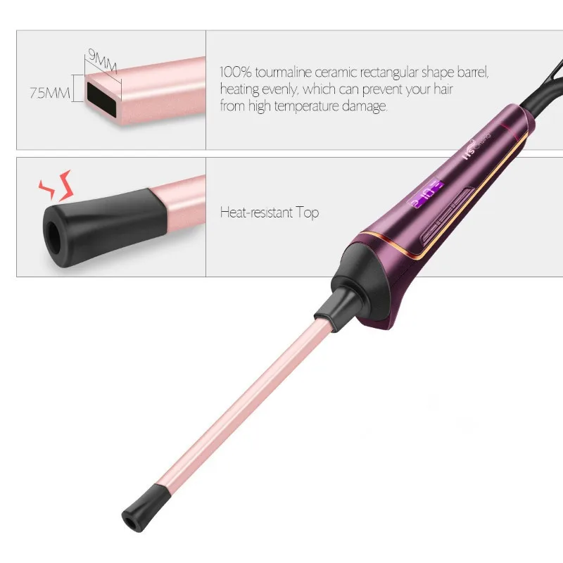 Professional Curling Iron Ceramic Hair Styler Hair Waver Styling Tools Hair Curler Wand Wave Electric Curling Small Slim Tongs