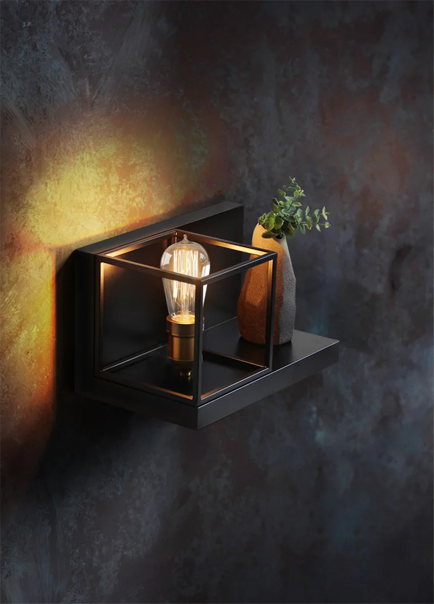 Винтажная настенная лампа, светодиодный настенное бра, прикроватное освещение для коридора прикроватный светильник для спальни кафе