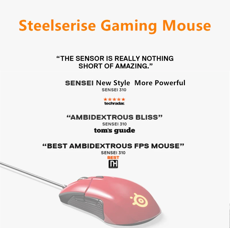 SteelSeries Sensei 310 Mars красная зеркальная версия для выживания остроконечная игровая мышь