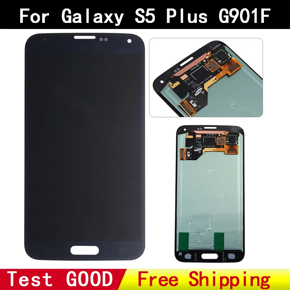 

100% test good original for Samsung Galaxy S5 plus G901f  LCD display touch screen Digitizer black for G901f display