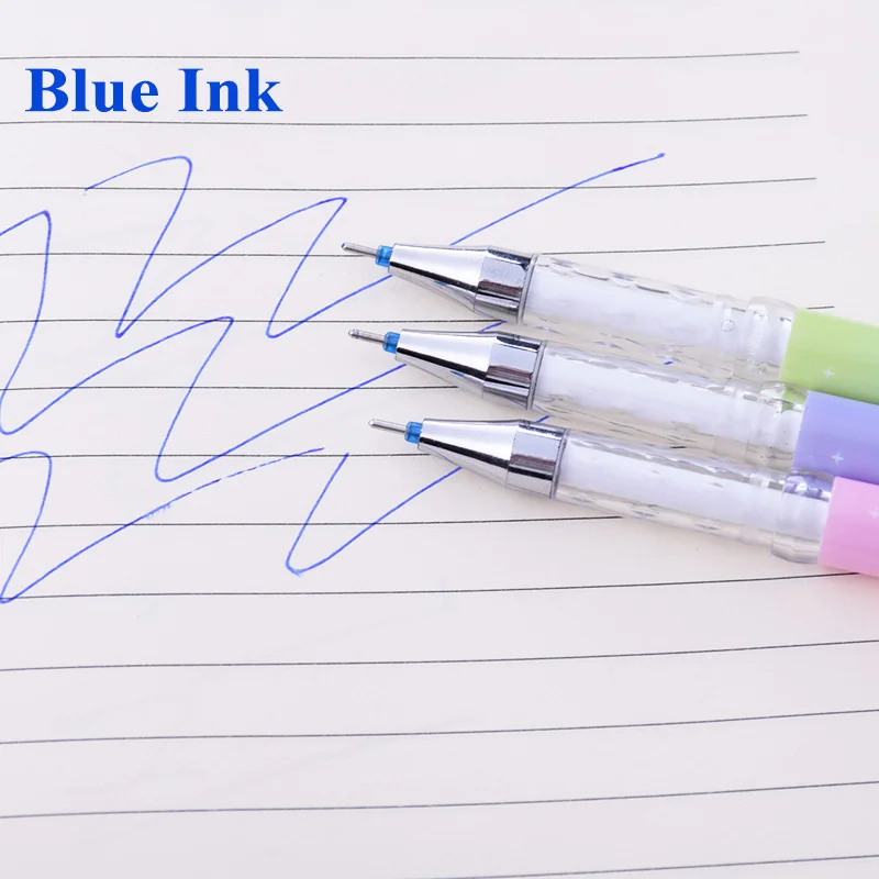 DELVTCH 12 шт./компл. 0,38 мм Kawaii, с изображением Мумина стираемую ручка синяя/черная магия гелевая ручка Школа Офис Написание принадлежности