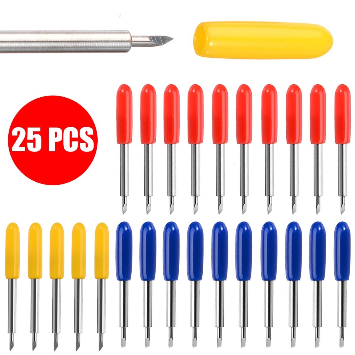 25Pcs 30° 45° 60°Blades For Cricut Cutting Explore Air 2 Vinyl Cutting Machines