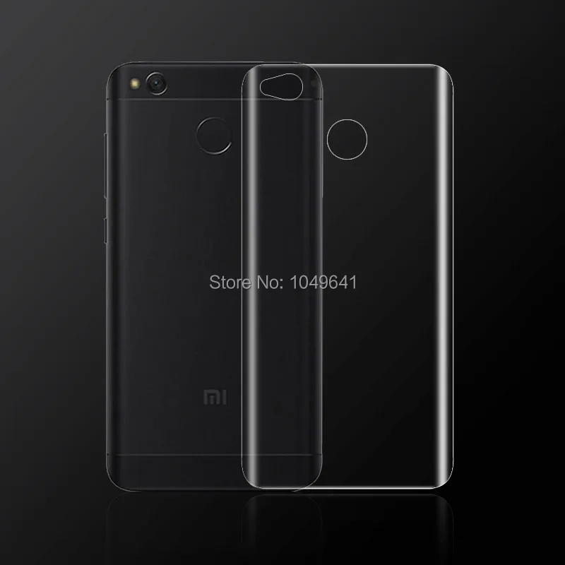 KXM1307B_1_Full Cover Screen Protector for Xiaomi Redmi 4X Soft TPU Film Front  Back Soft Clear Protective Film