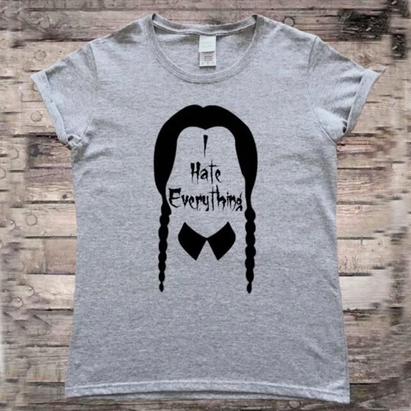 I Hate Everything T Shirt Tumblr Letter Print Slogan Tee Casual