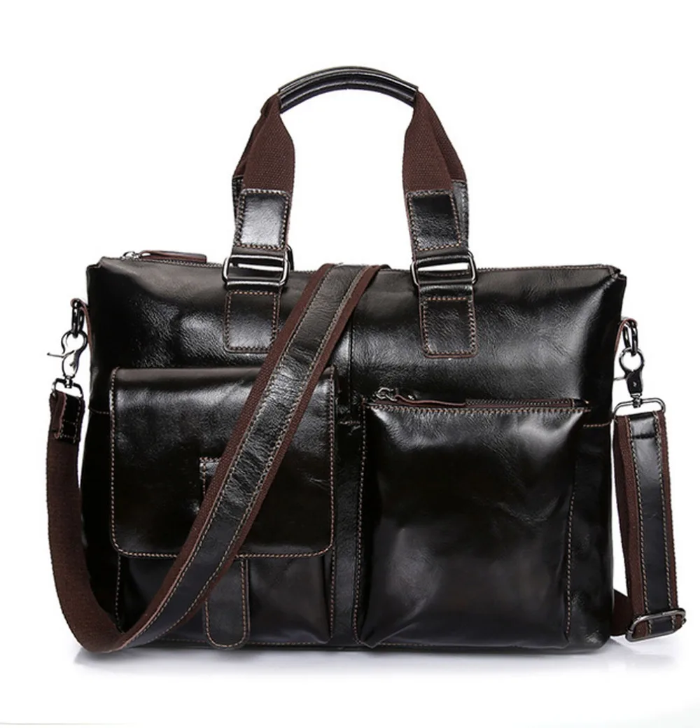 Men Vintage Oil wax Genuine Leather Cowhide High Quality Handbag Briefcase Business Messenger Shoulder Bag handbags New Men Vintage Oil wax Genuine Leather Cowhide High Quality Handbag Briefcase Business Messenger Shoulder Bag handbags New