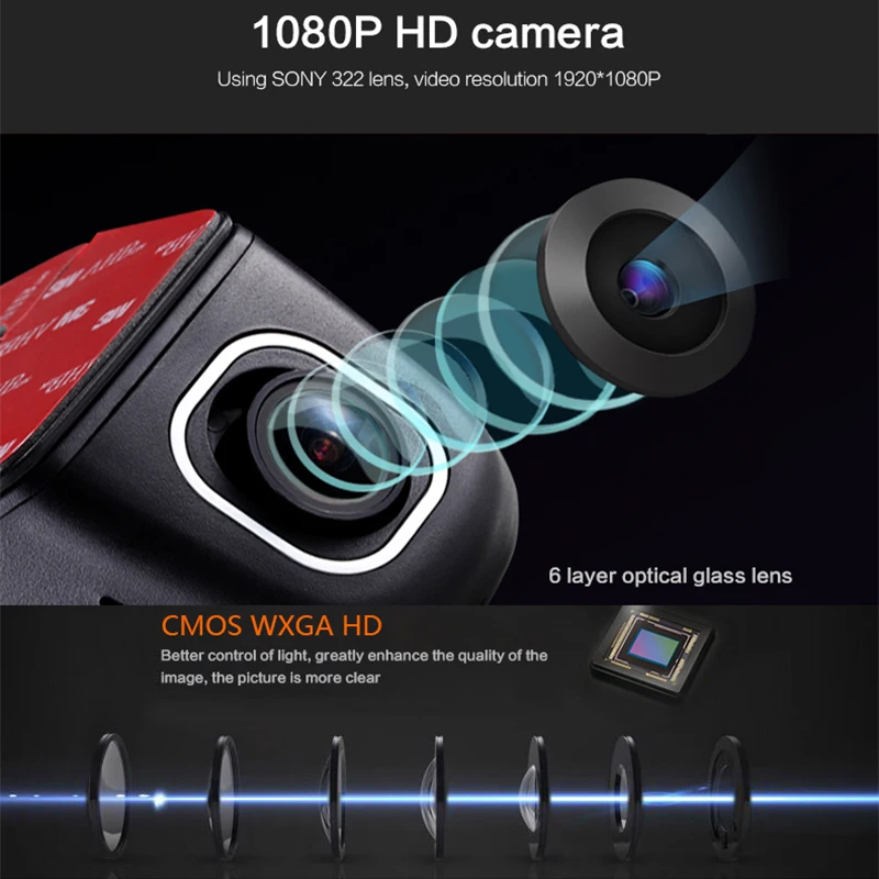 Jansite Автомобильный видеорегистратор Мини Wifi камера FHD 1080P регистратор видео