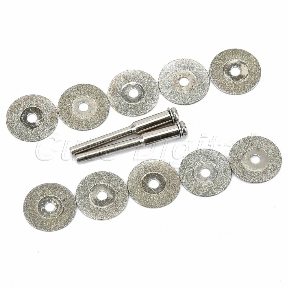 10pc 16mm MINI Diamond Cutting Pieces Thin Grinding Slice Refine Jade Gem Stone Discs Rotary Tool Dremel Drills