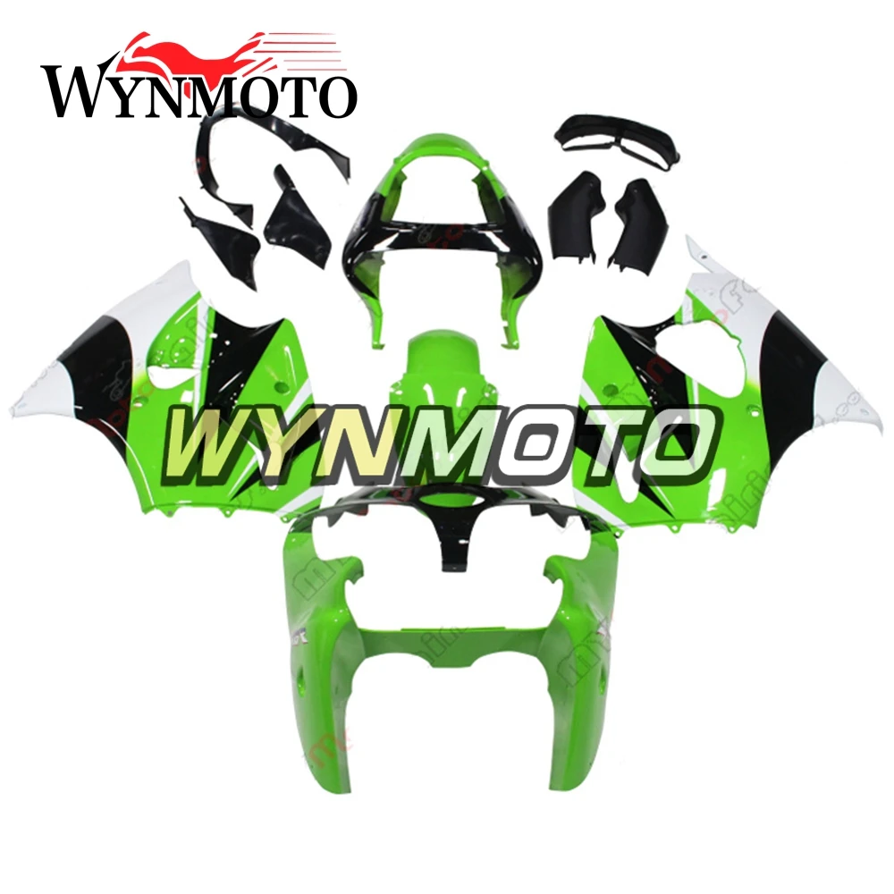 

Complete ABS Injection Fairings For Kawasaki ZX-6R ZX6R 636 2000 2001 2002 Motorbike White Green Cowlings Body Kits