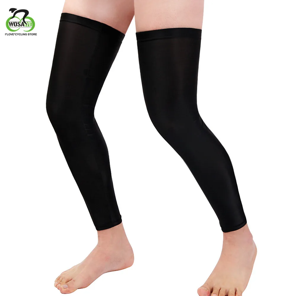 

WOSAWE Legs sleeves Knee Elastic UV Protection Running Cycling MTB Bike Summer Basketball Sports Safety Long Bicycle Leg Warmers