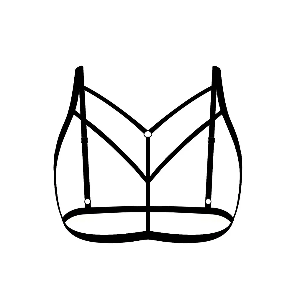 Для женщин модные женские стильные вечерние туфли-лодочки ingerie с лямкой на шее эластичный клетка сексуальный бюстгальтер, бюстье с ремешками X5.15