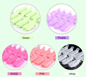 5 шт./компл. УФ средство для снятия гель-лака прочный Пластик зажим с гвоздем дизайн для ногтей маникюра и педикюра, фрезер для ногтей искусство впитывающийся для Кепки зажим - изображение