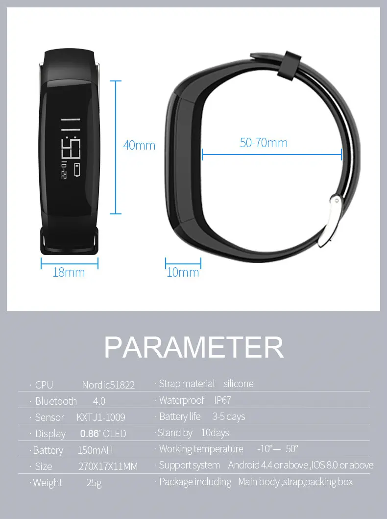 Горячая Распродажа KYP-006 smart band сердечного ритма мониторинг сна умный Браслет сообщение re mi nder трекер активности браслет pk mi Группа 3