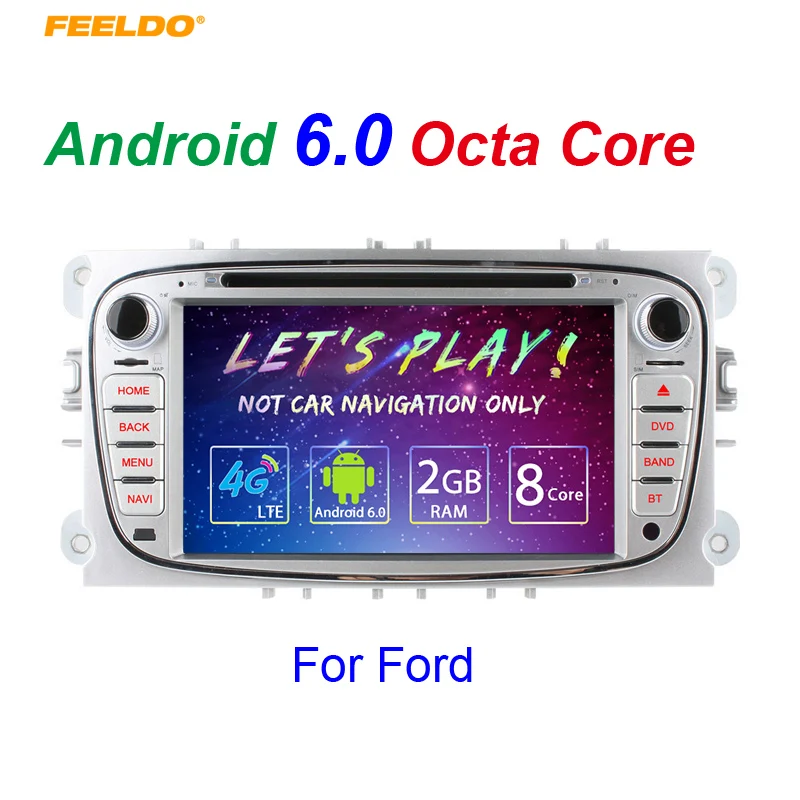 

FEELDO 7" Silver Panel Android 6.0 DDR3 2G/32G/4G LTE Octa Core Car DVD GPS Radio Head Unit For Ford Focus/Mondeo/S-MAX/Galaxy