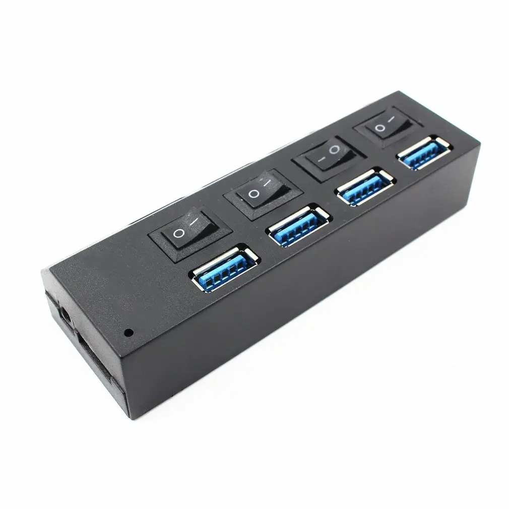 Высокоскоростной 4 порта USB 3 0 концентратор с переключателем вкл/выкл адаптер