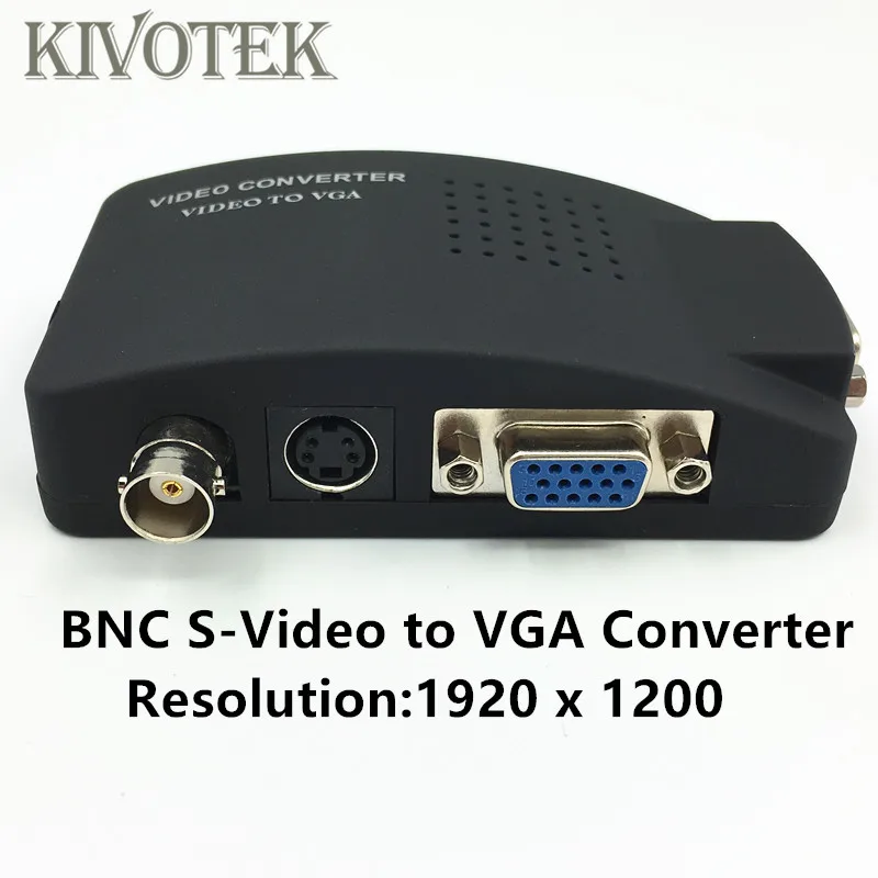 KIVOTEK 3 шт./лот высокого resolutcin видео S-Video BNC для VGA конвертер адаптер CRT/ЖК-дисплей