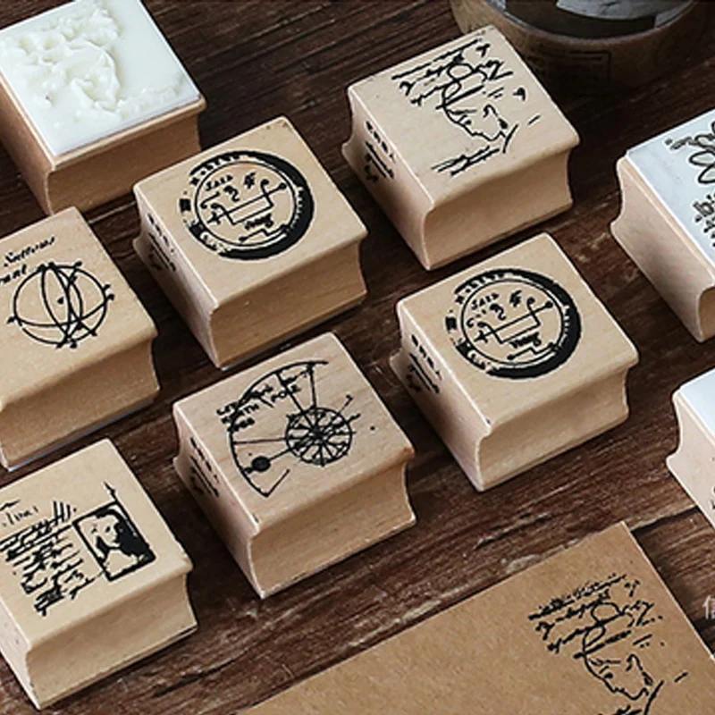 

1 x Vintage Graphics decoration stamp wooden rubber stamps for scrapbooking planner DIY craft standard stamp