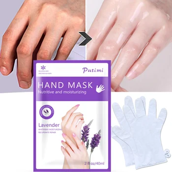 

Lavender Baby Skin Hand Mask Moisturizing Peel Exfoliating Hand Mask Natural Ultra Soft Tender Skin