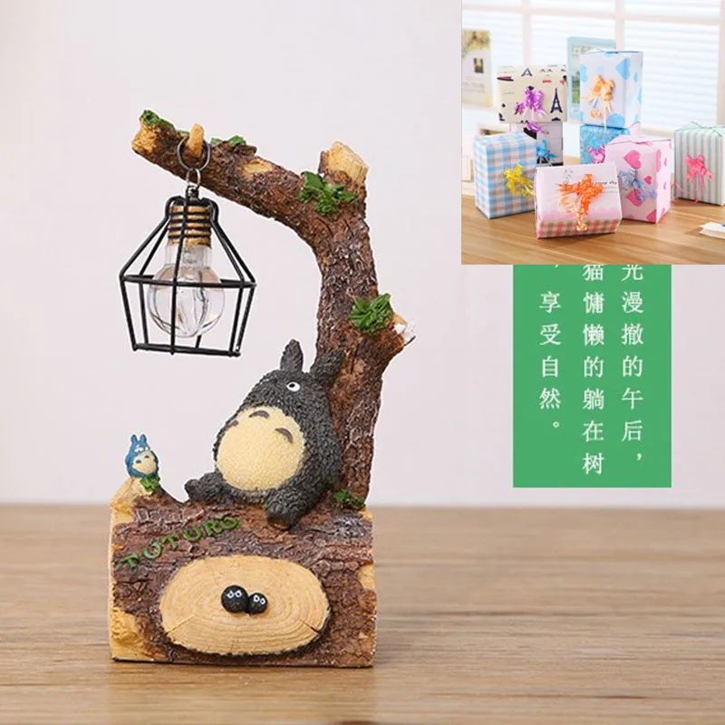 Милые детские Ночники Totoro из смолы комнатные прикроватные лампы для детской