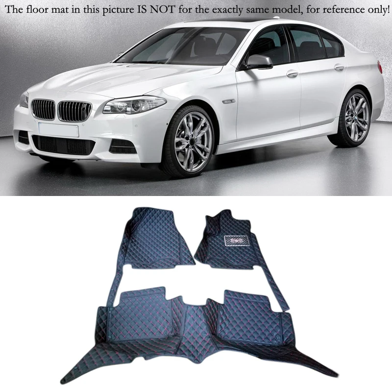 Для BMW 5 серии F10 2010 2011 2012 2013 интерьерный кожаный коврик для пола, автомобильный коврик для ног, 1 комплект, аксессуары для стайлинга автомобилей