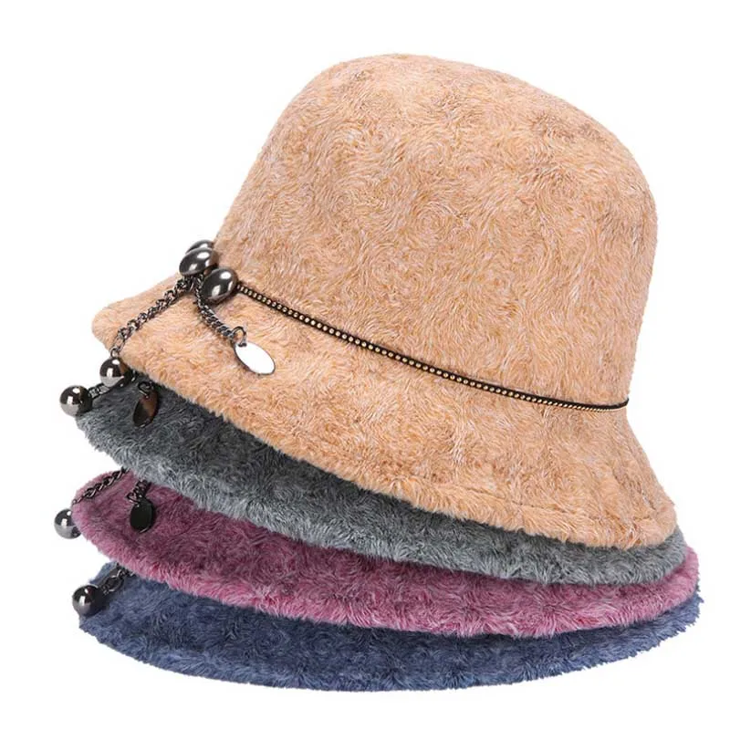 Новинка 2017 fashionwomen котелок зимняя шапка шерсть Клош круглый Кепки Fedora ковша