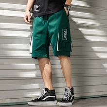 Мужские шорты в стиле хип-хоп, уличная одежда, летние военные хлопковые мужские шорты-бермуды, M-XXXL,, Мужская одежда для больших и высоких