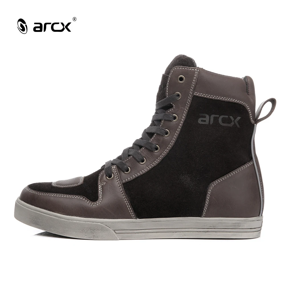 

ARCX Motorcycle Boots Retro Leather Moto Boots Waterproof Men Motorcycle Shoes Botas Moto Four Seasons Motocross Boots
