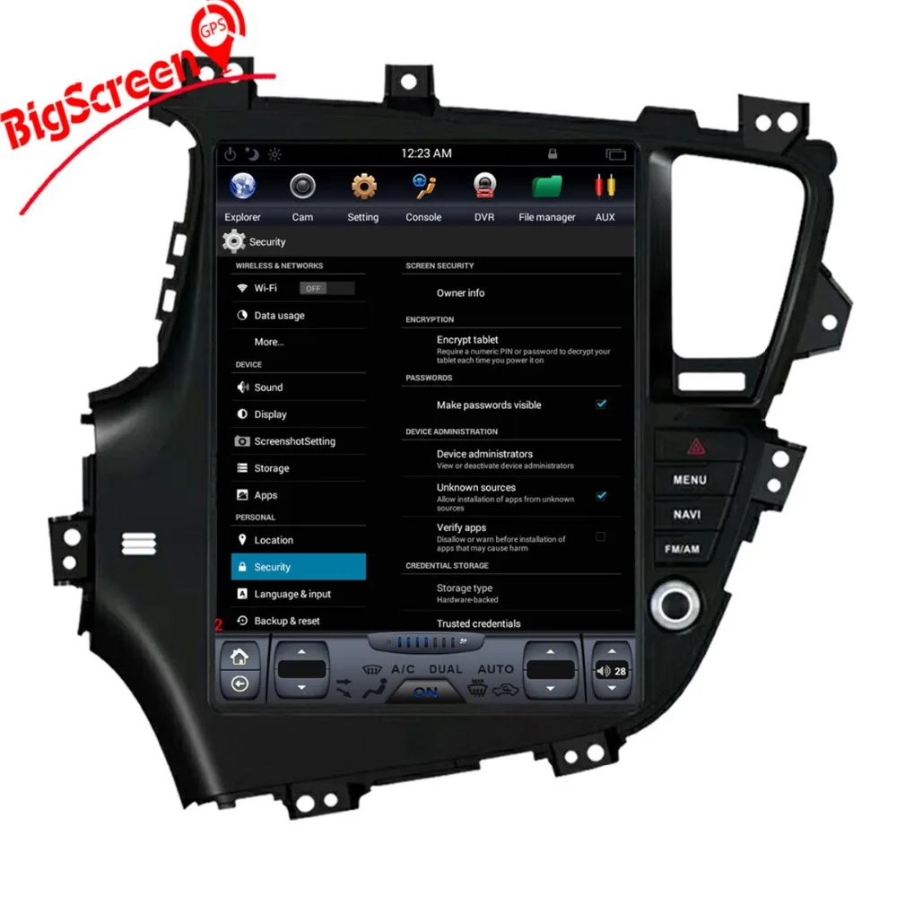 Flash Deal 12.9 Inch 2 Din Android 6.0 Car No DVD Player GPS Navigation For KIA Optima KIA K5 2010-2013 Radio Steering Wheel Controls UNIT 2