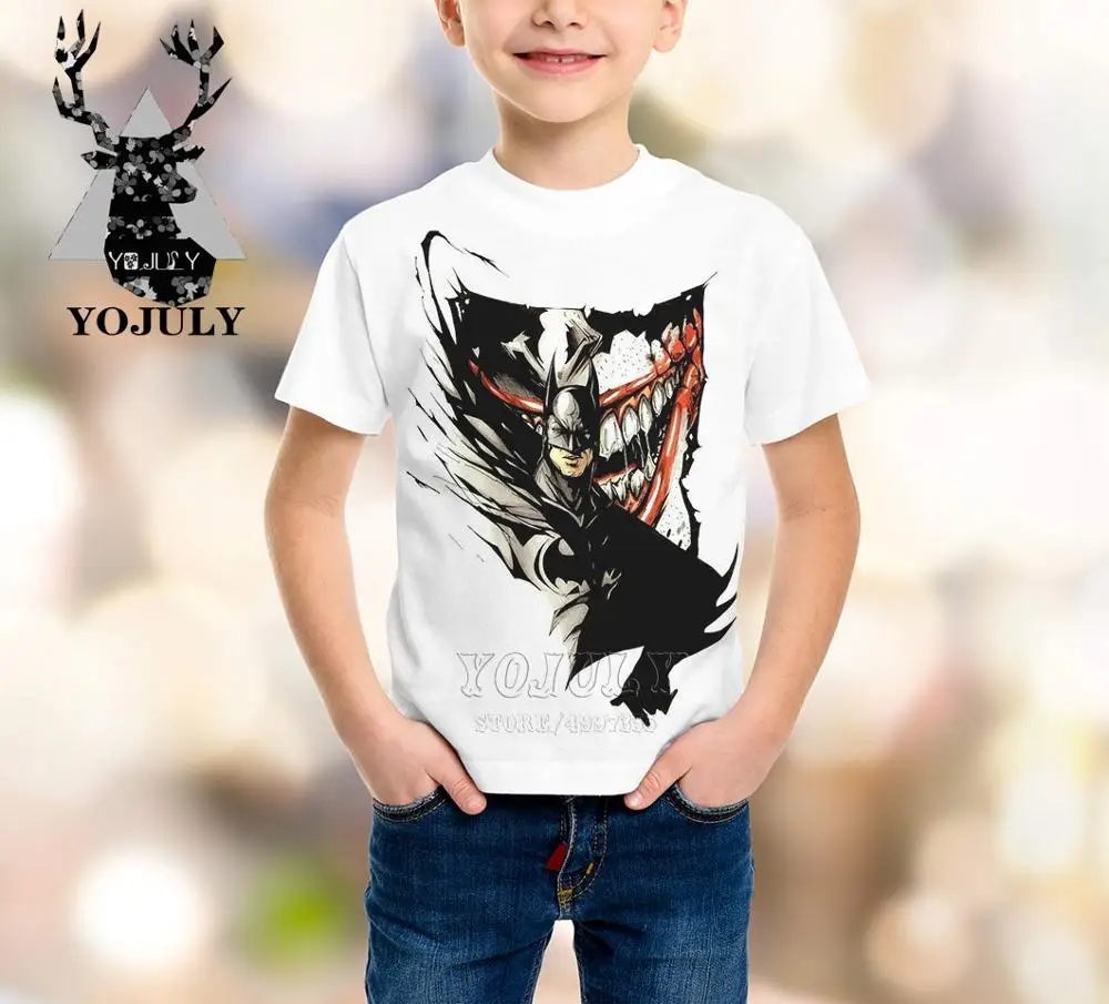 YOJULY/Новинка, детская одежда с 3d принтом из фильма «Джокер клоун» для маленьких мальчиков и девочек-подростков детская футболка горячая Распродажа, модные футболки Modis, A208 - Цвет: 17