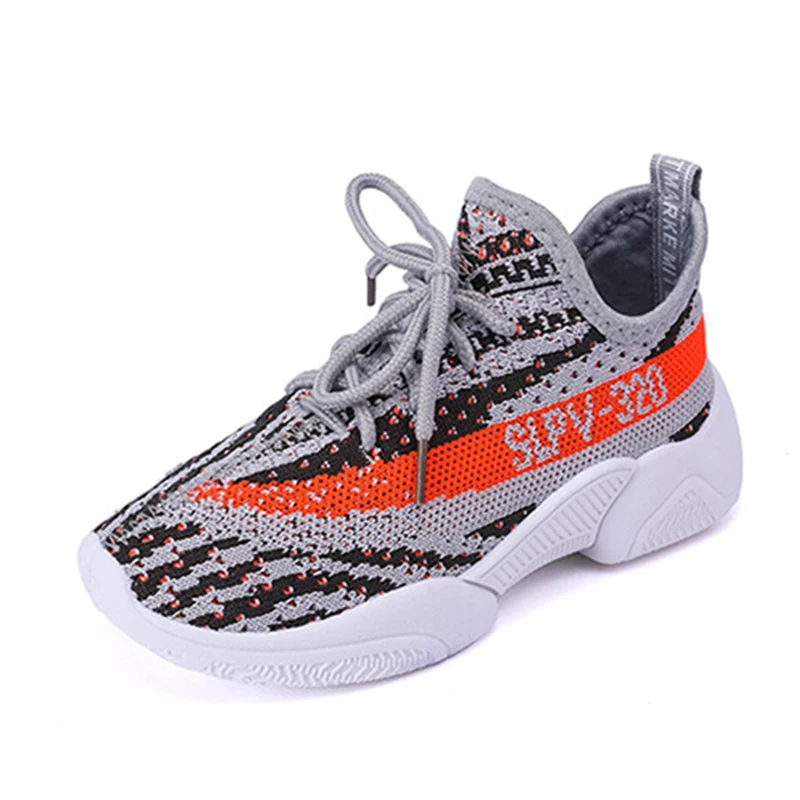 2019 New Spring Children Flyknit Sneakers For Boys Girls Breathable Trainers Kids Summer Comfortable Shoes