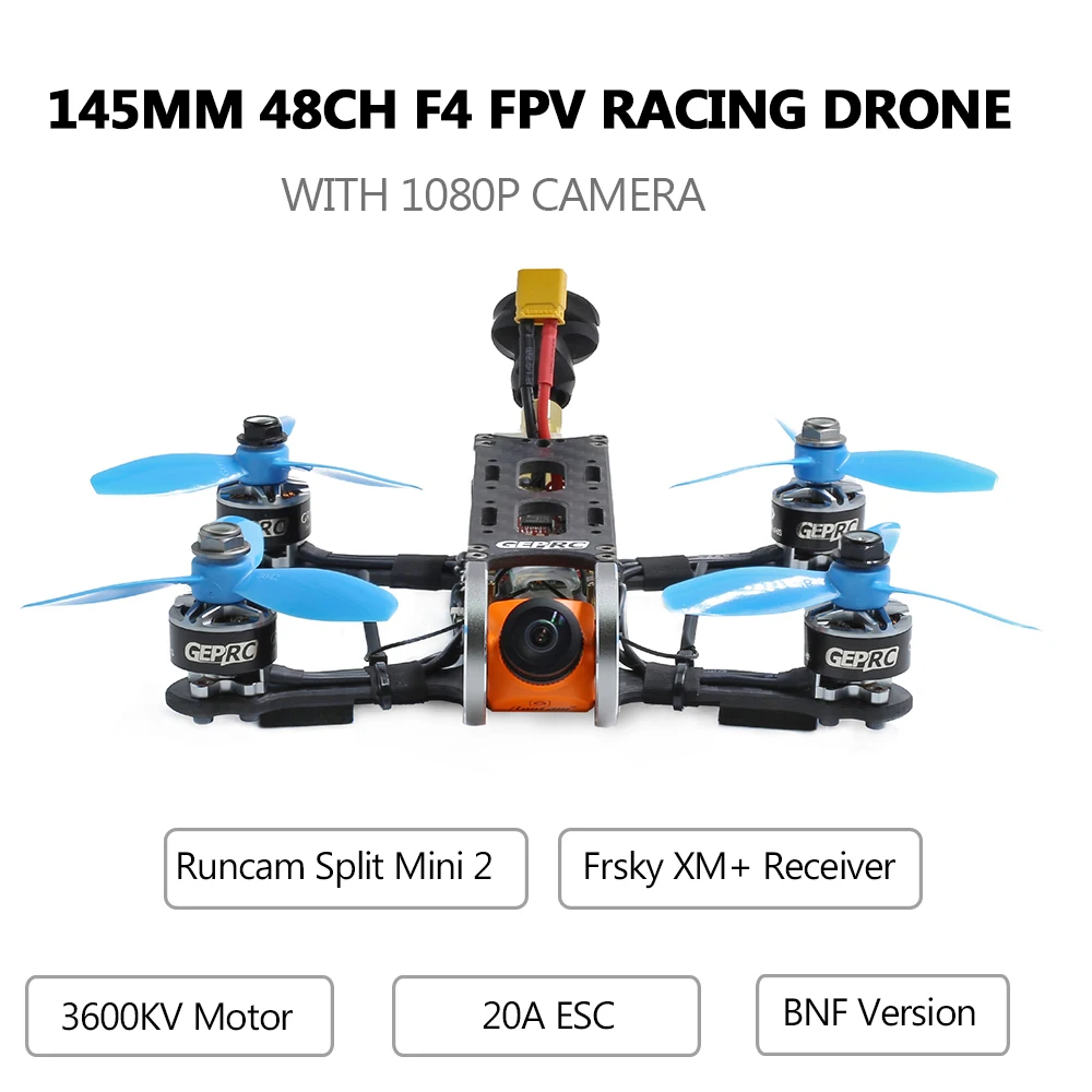 

Geprc Cygnet3 Pro 145mm 48CH FPV Racing Drone With Camera HD PNP BNF Stable F4 Flight Controller 1507 Motor Professional Drone