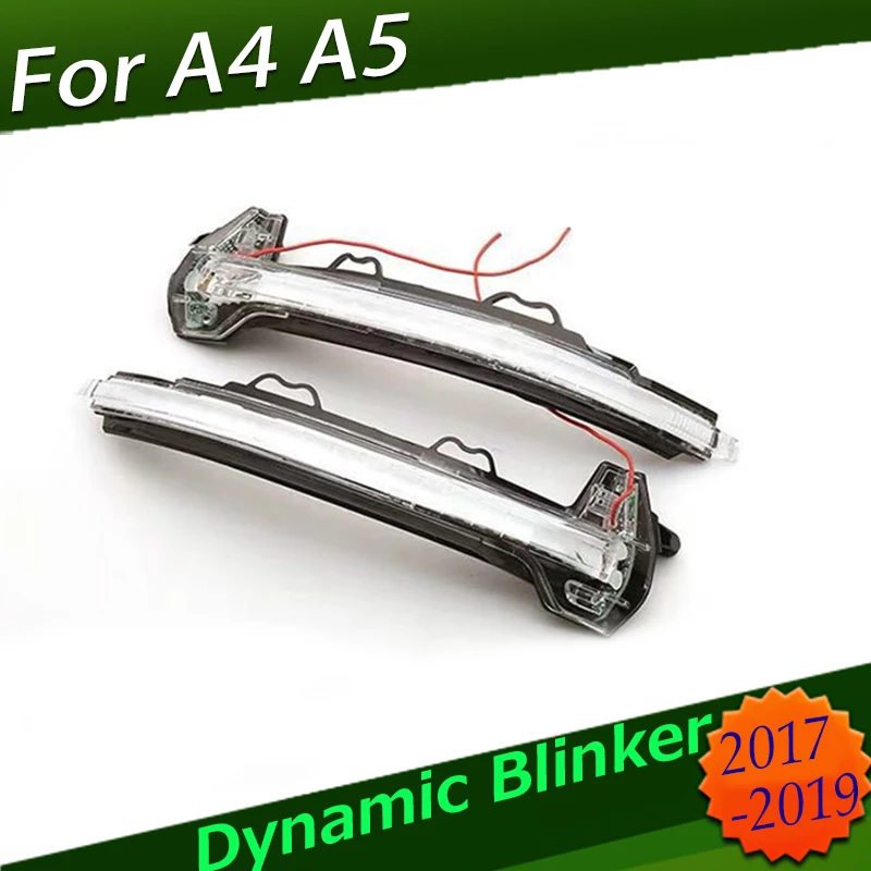 

For Audi A4 A5 B9 S4 S5 RS5 2017 2018 2019 Crystal Dynamic Blinker LED Turning Signal blink Side Mirror Lights indicator flasher